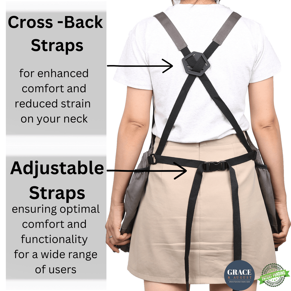 Gardening Apron, with  7 Pockets Garden Apron