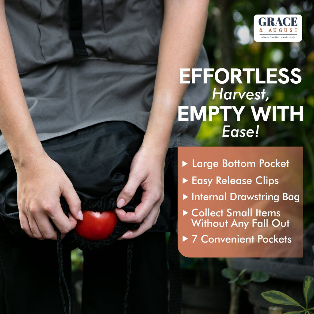 Gardening Apron, with  7 Pockets Garden Apron