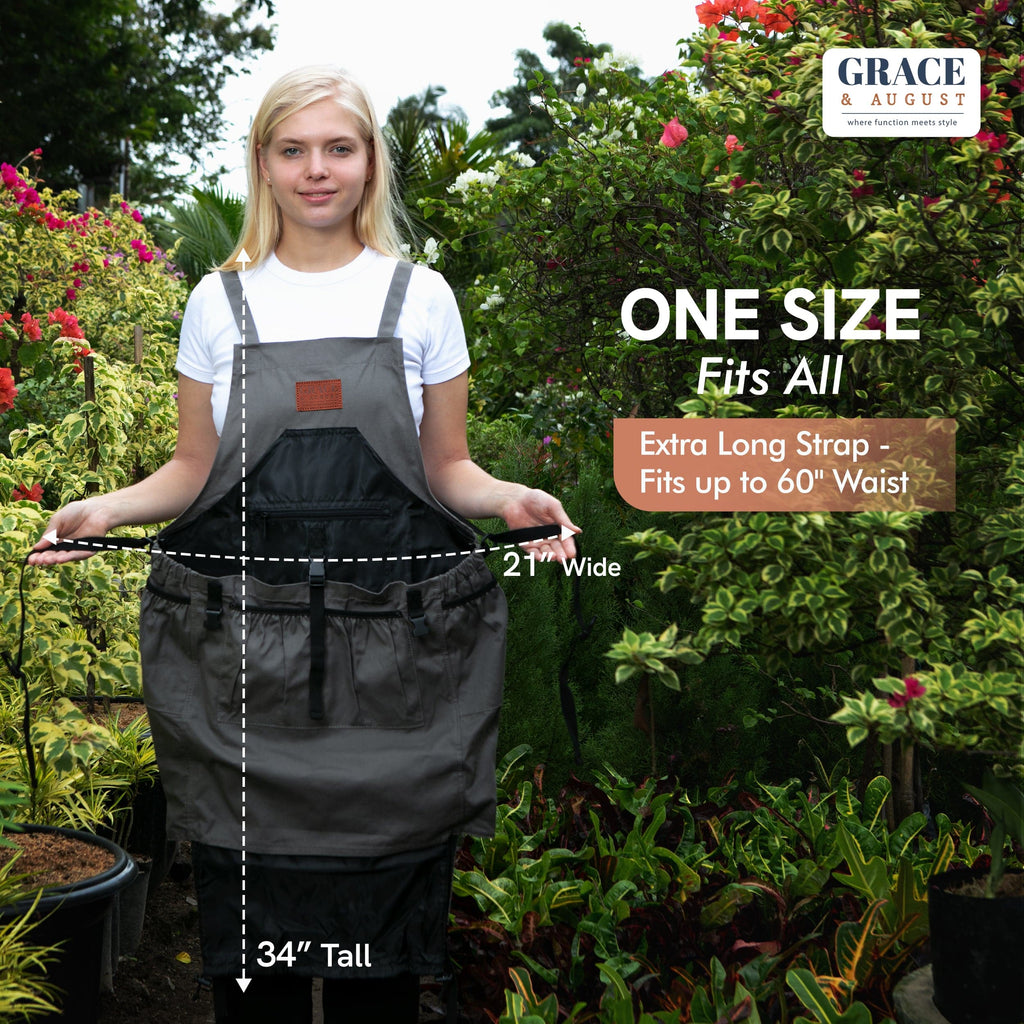 Gardening Apron, with  7 Pockets Garden Apron