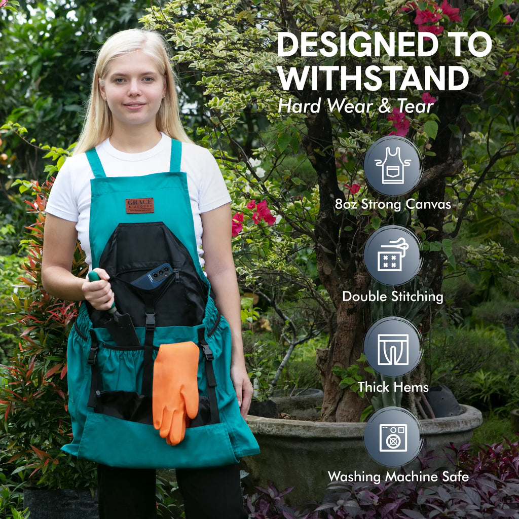 Gardening Apron with Pockets Canvas Apron