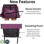 Gardening Apron with Pockets Purple Canvas Apron