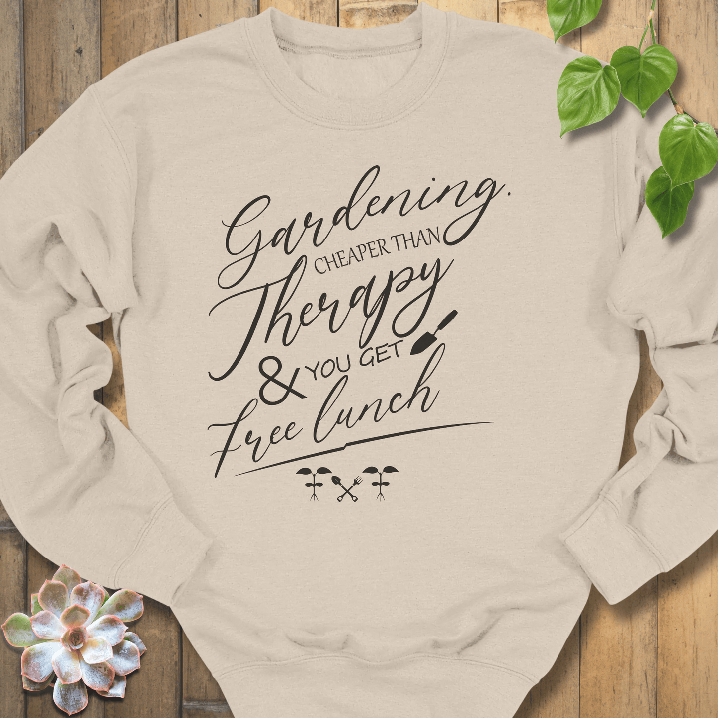Sand / S Gardening Cheater Sweatshirt Sweatshirt