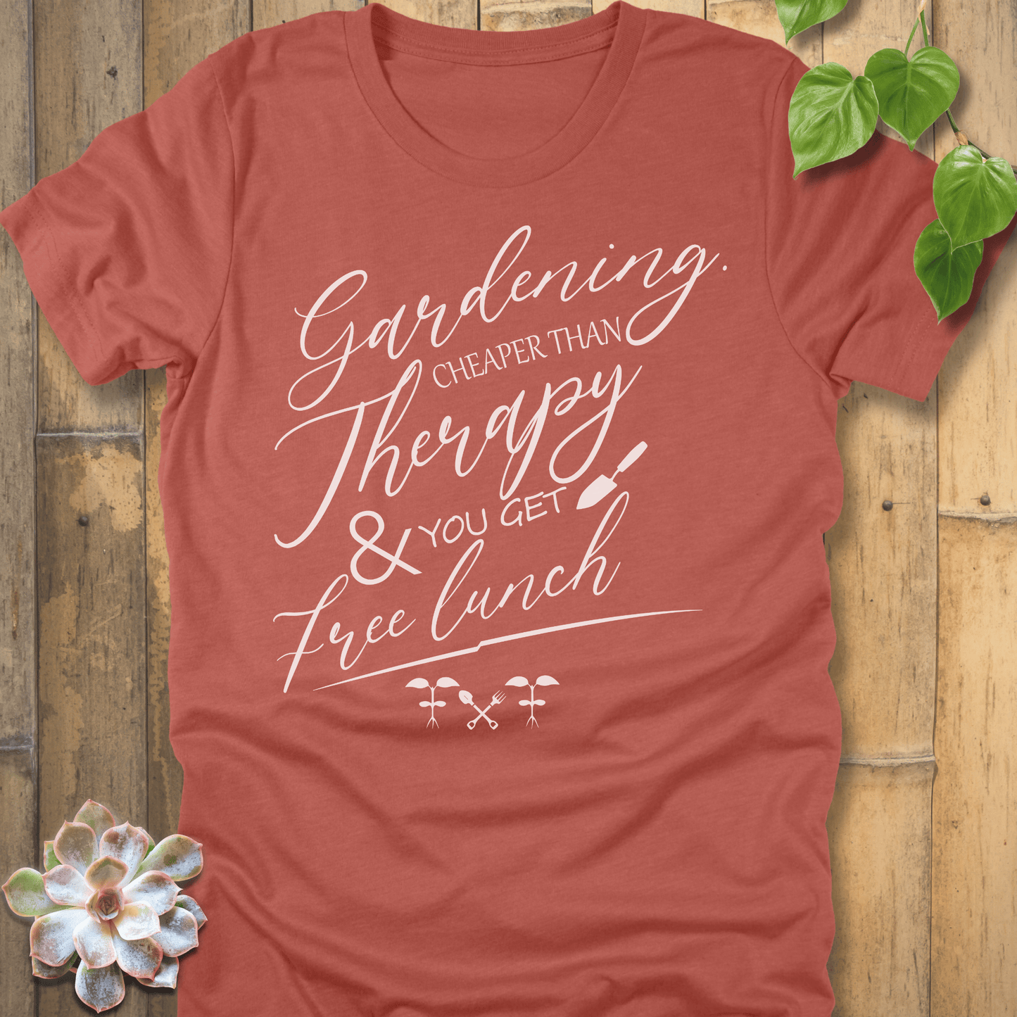 Heather Clay / S Gardening Cheater Than Therapy T-Shirt T-Shirt