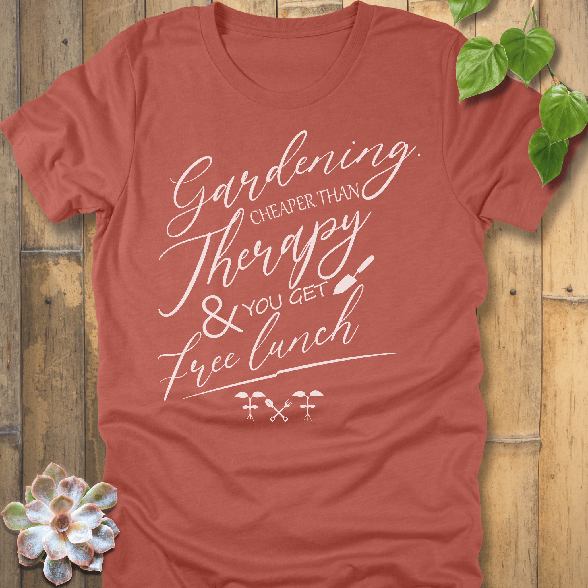 Heather Clay / S Gardening Cheater Than Therapy T-Shirt T-Shirt