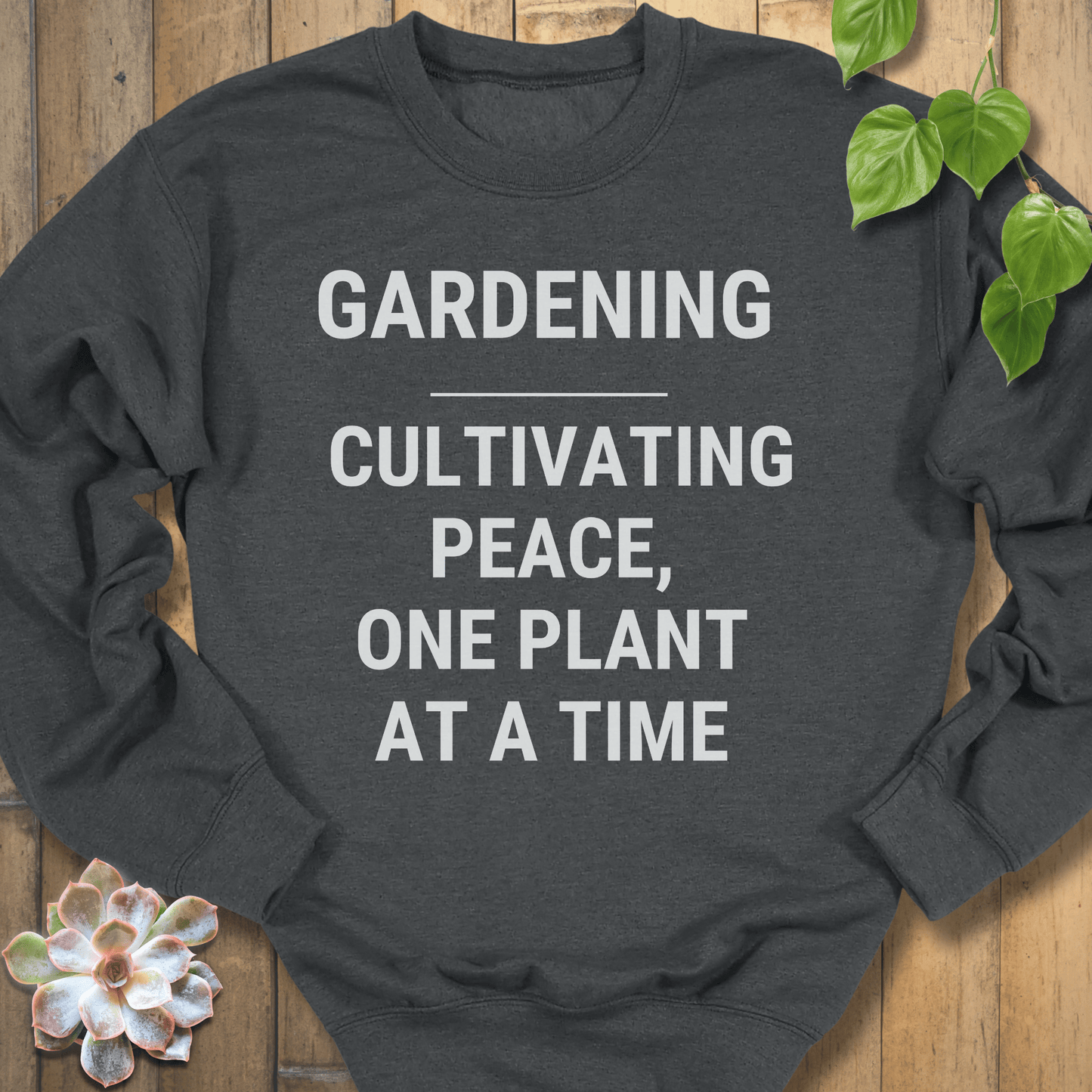 Dark Heather / S Gardening Cultivating Peace Sweatshirt Sweatshirt