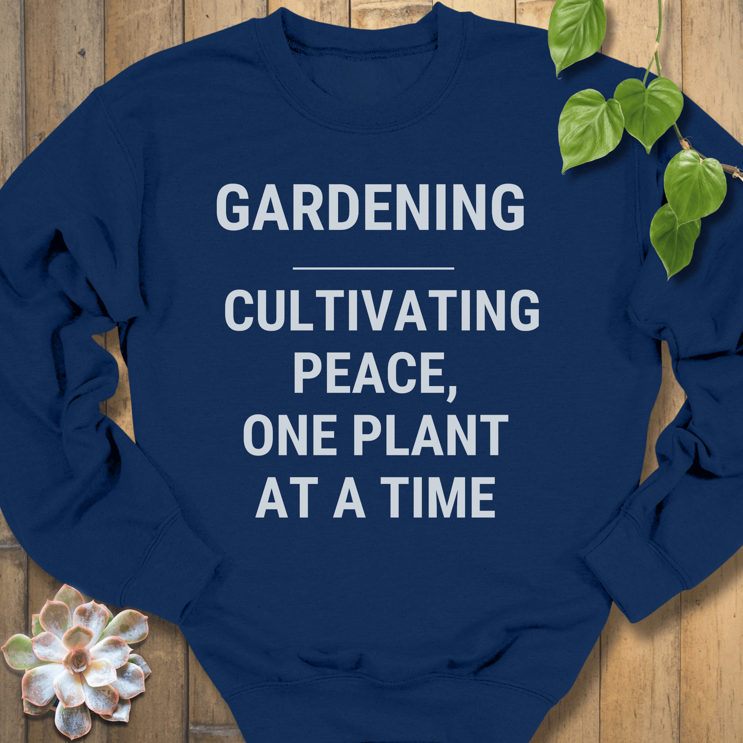 Navy / S Gardening Cultivating Peace Sweatshirt Sweatshirt