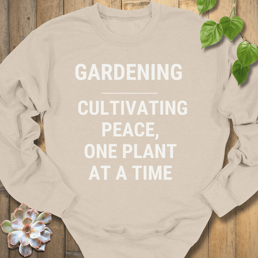 Sand / S Gardening Cultivating Peace Sweatshirt Sweatshirt
