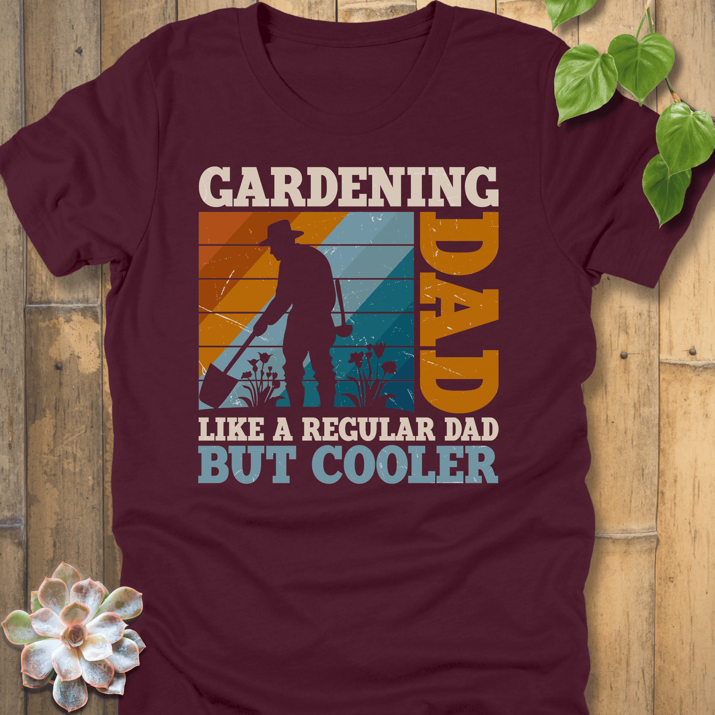 Maroon / S Gardening Dad T-Shirt T-Shirt