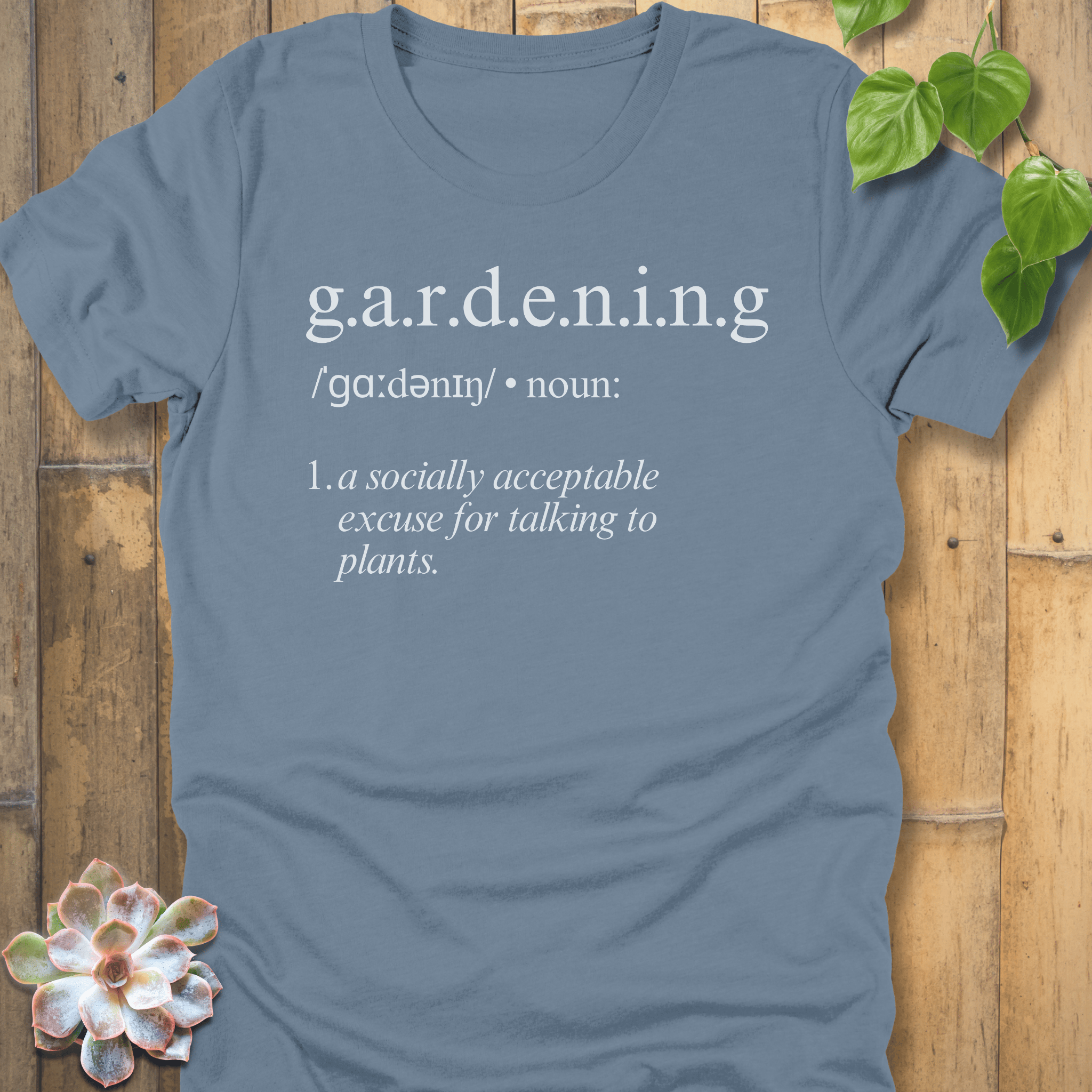 Steel Blue / S Gardening Dictionary T-Shirt T-Shirt