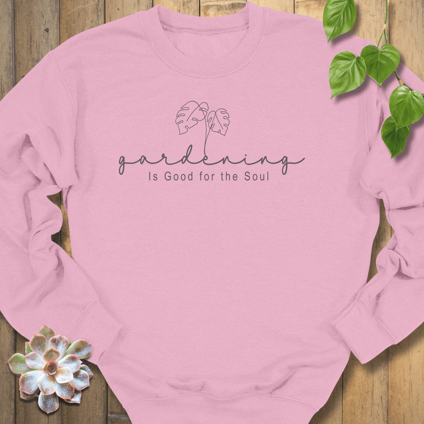 Light Pink / S Gardening Is Good Sweatshirt Sweatshirt