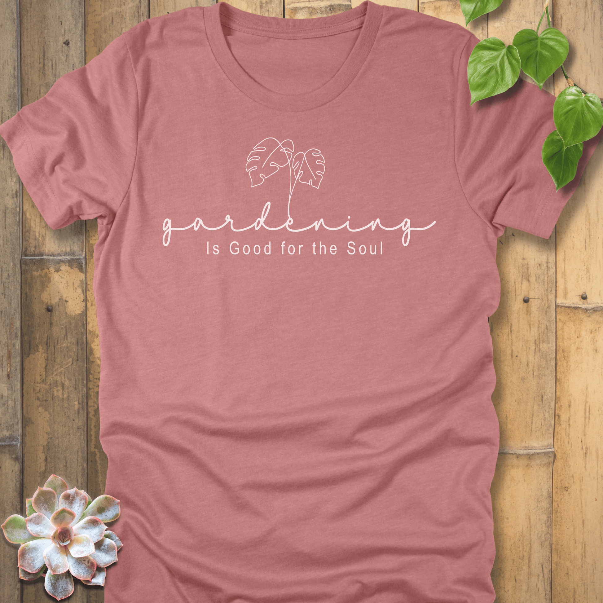 Heather Mauve / S Gardening Is Good T-Shirt T-Shirt