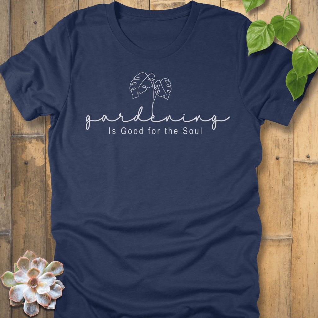 Heather Navy / S Gardening Is Good T-Shirt T-Shirt