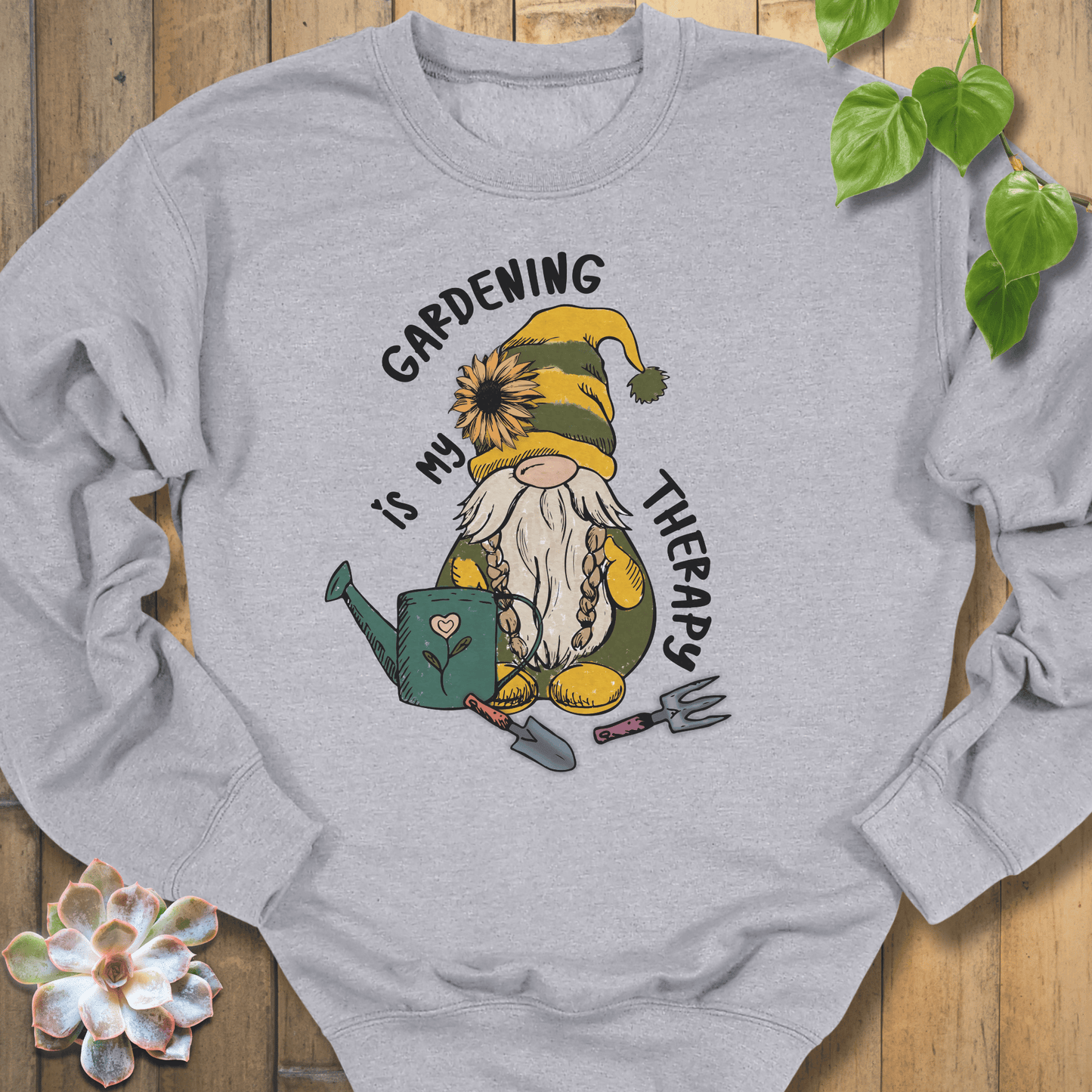 Sport Grey / S Gardening Is My Therapy Sweatshirt Sweatshirt