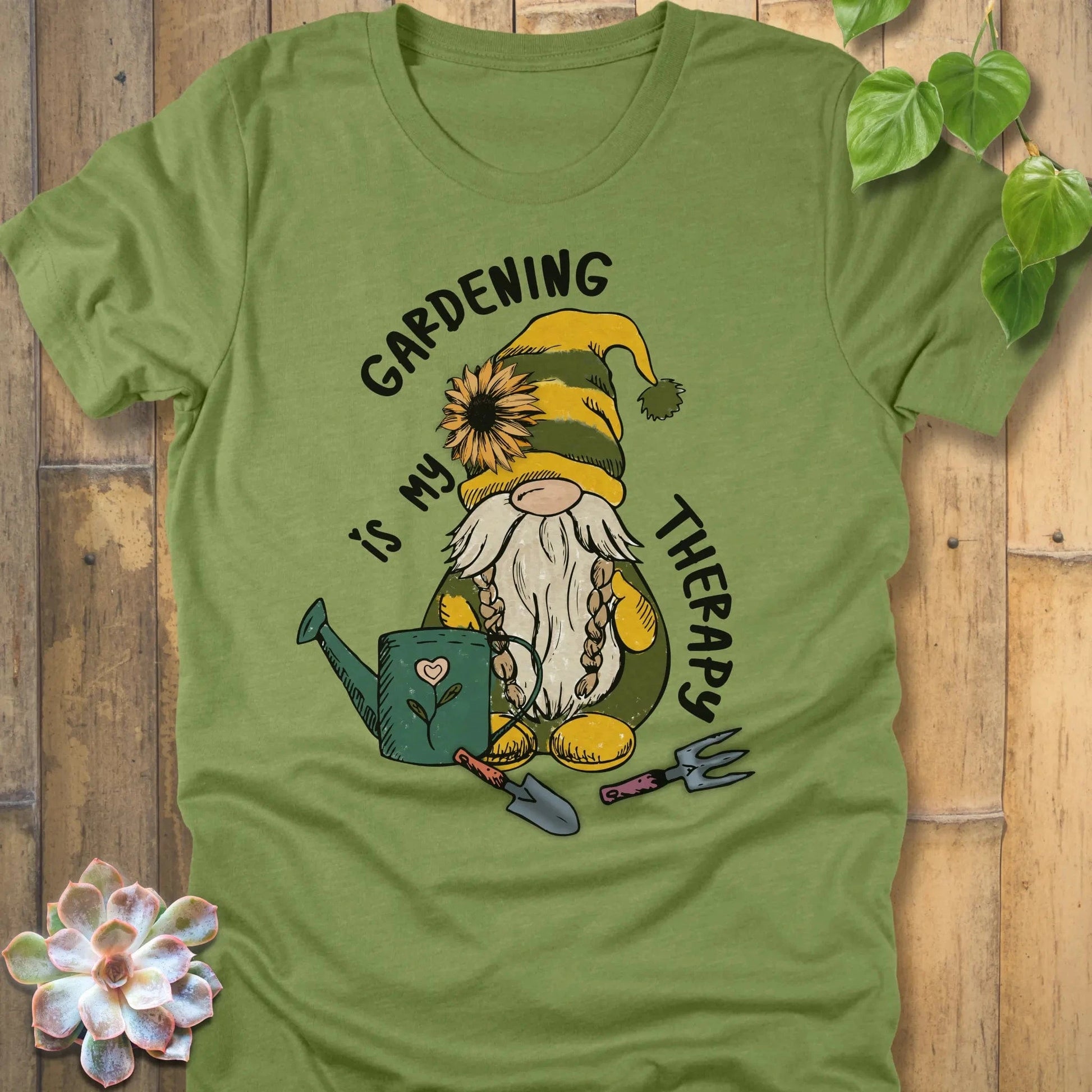 Heather Green / S Gardening Is My Therapy T-Shirt T-Shirt
