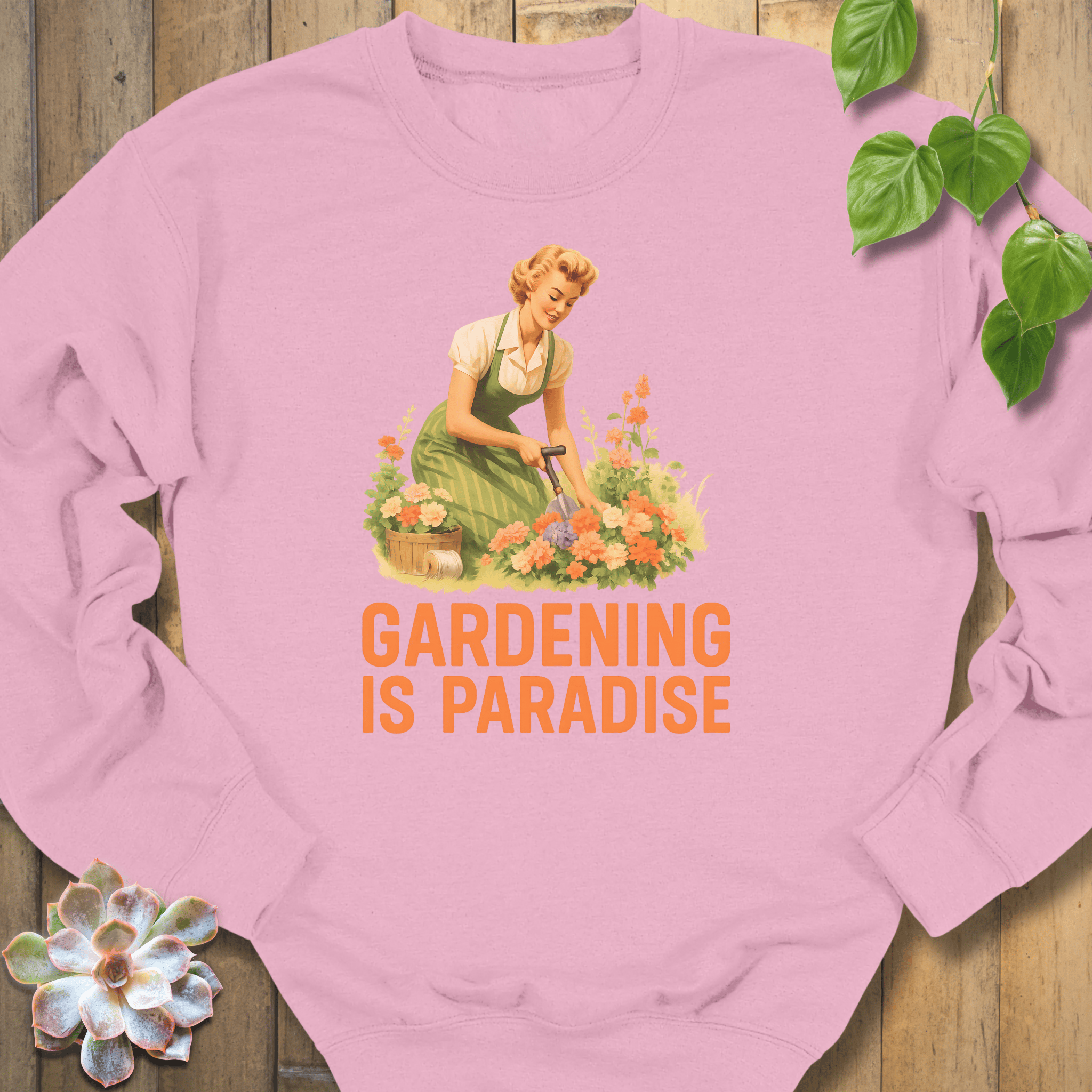 Light Pink / M Gardening Is Paradise Sweatshirt Sweatshirt