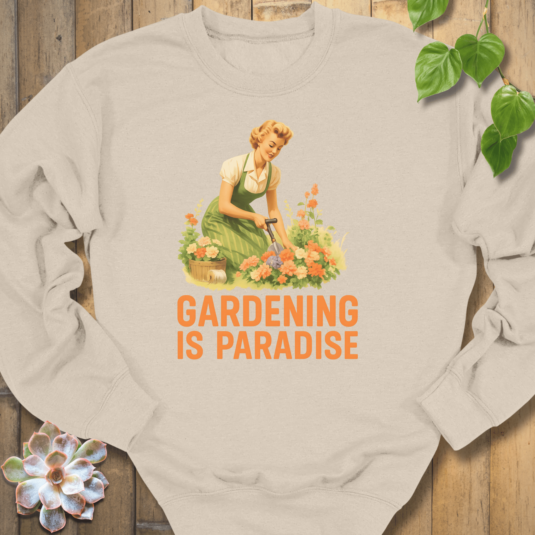 Sand / S Gardening Is Paradise Sweatshirt Sweatshirt