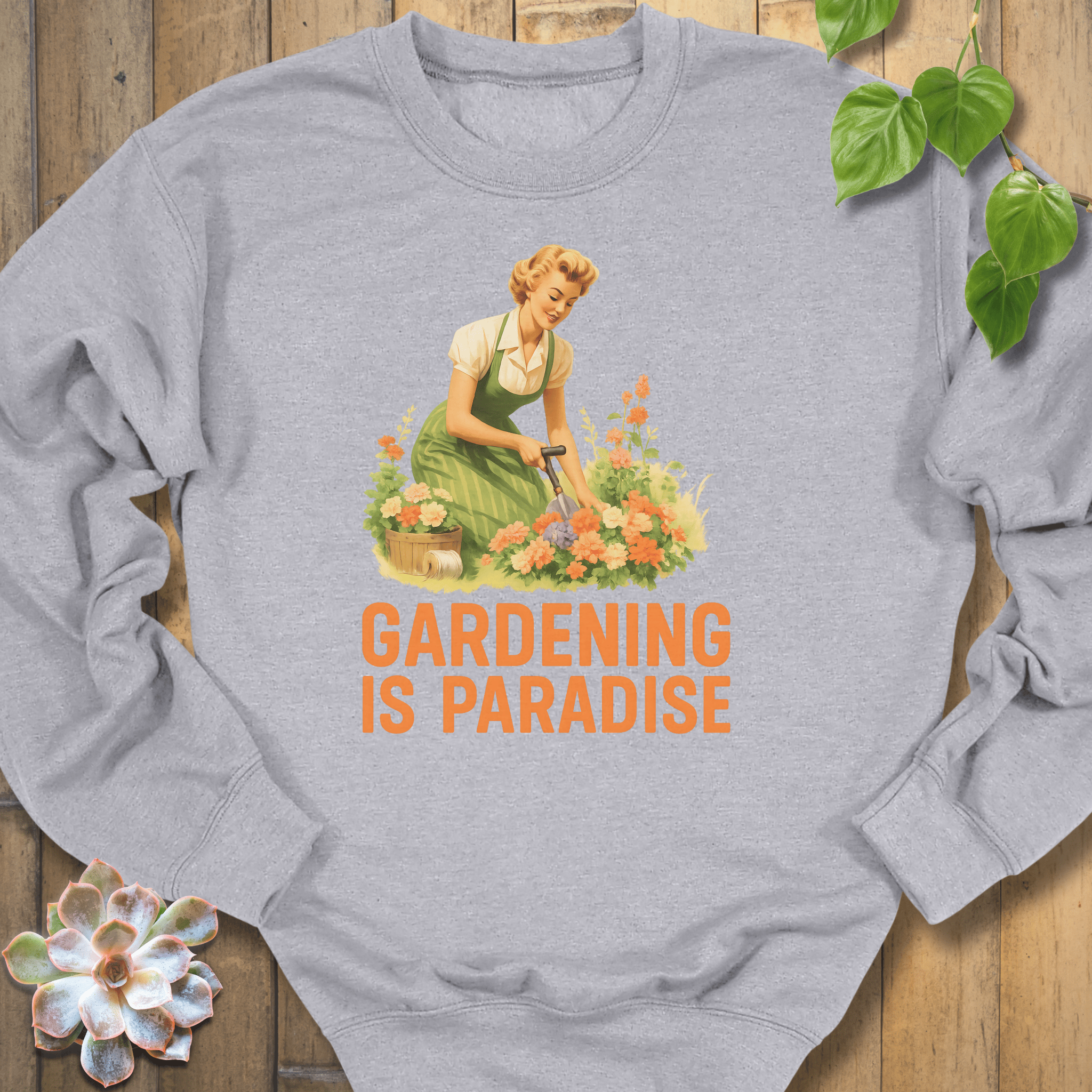 Sport Grey / S Gardening Is Paradise Sweatshirt Sweatshirt
