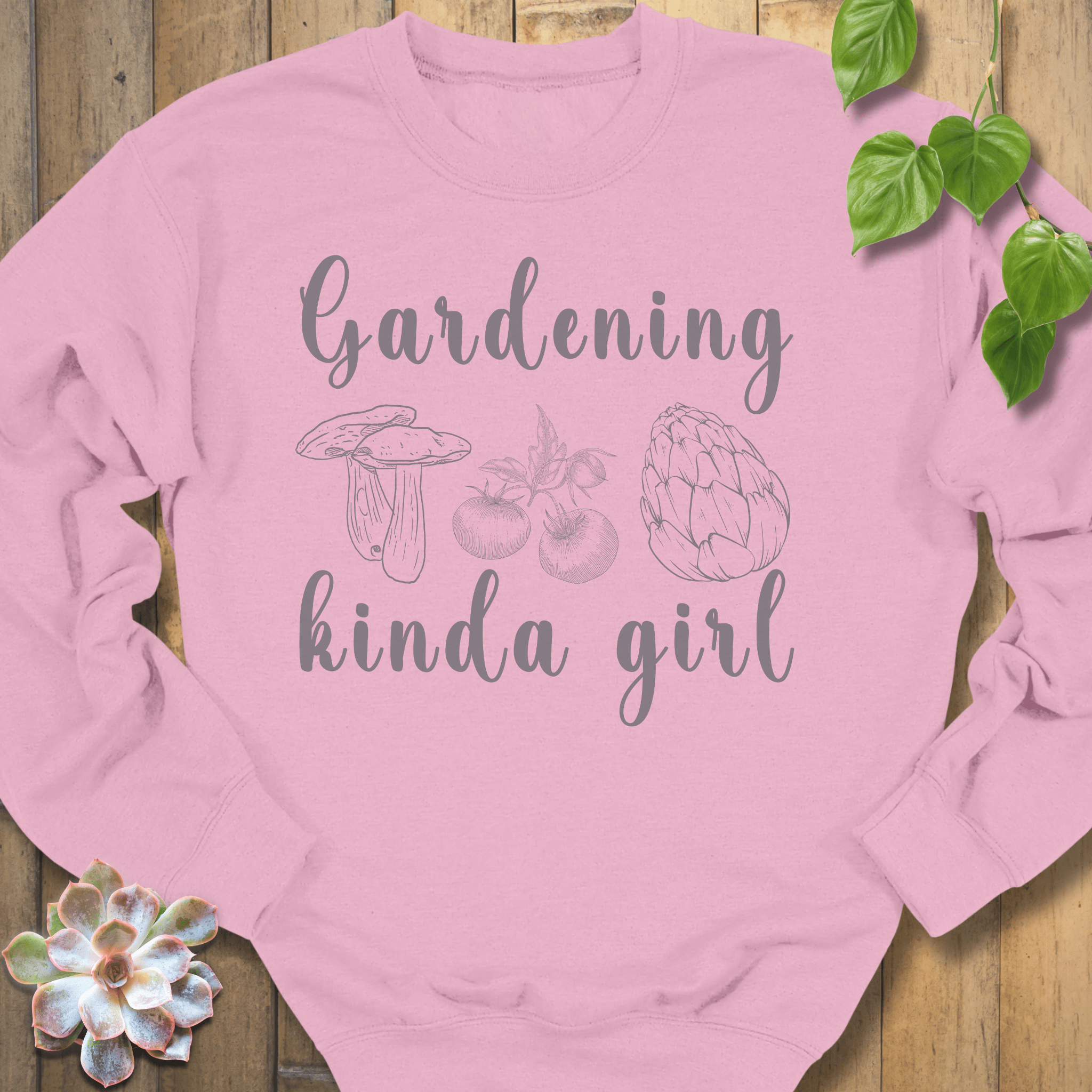 Light Pink / M Gardening Kind A Girl Sweatshirt Sweatshirt