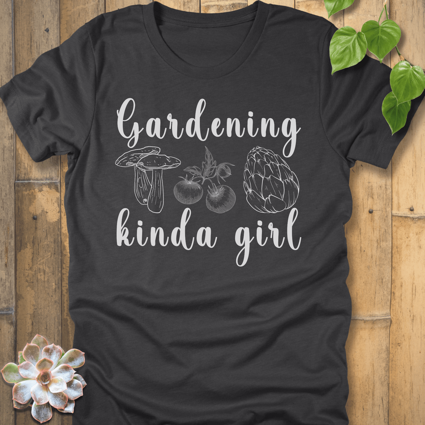 Dark Grey Heather / S Gardening Kinda Girl T-Shirt T-Shirt