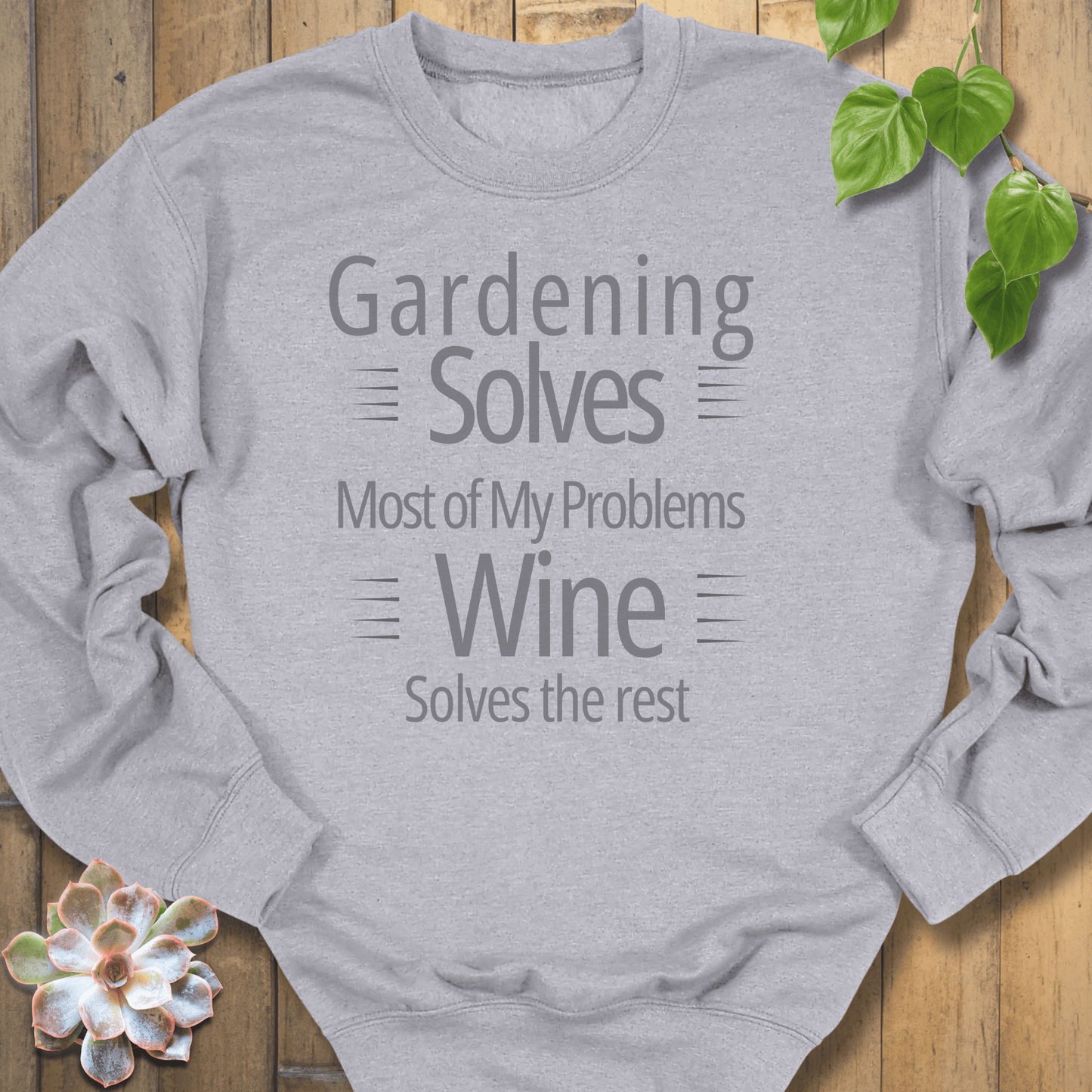 Sport Grey / S Gardening Solves Problem Sweatshirt Sweatshirt