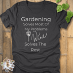 Dark Grey Heather / S Gardening Solves T-Shirt T-Shirt