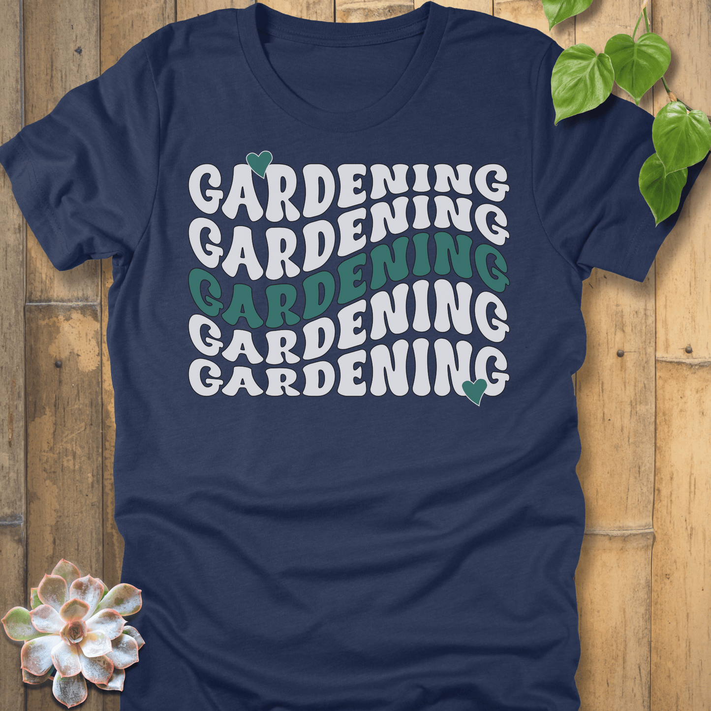 Heather Navy / S Gardening - T-Shirt T-Shirt