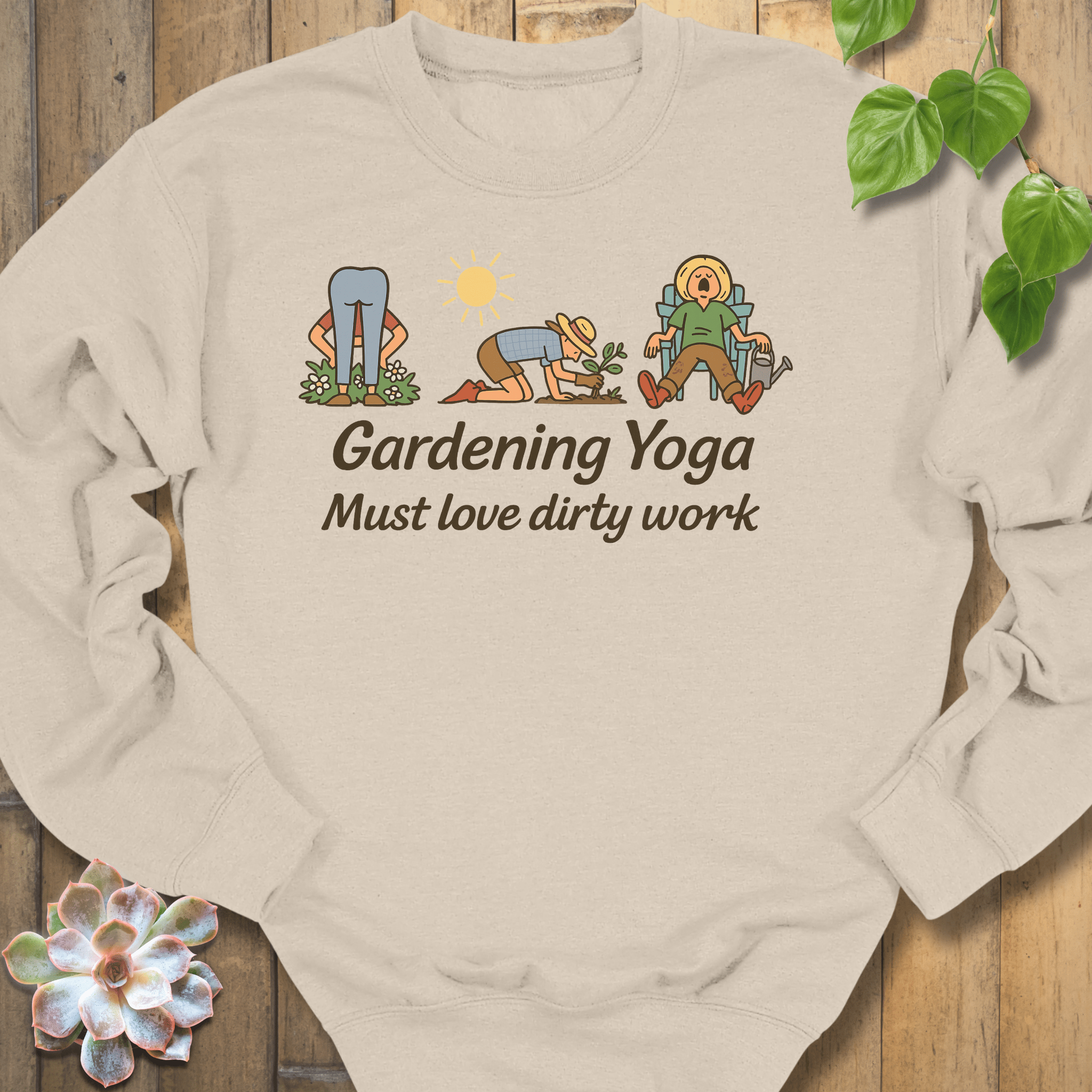 Sand / S Gardening Yoga Sweatshirt Sweatshirt