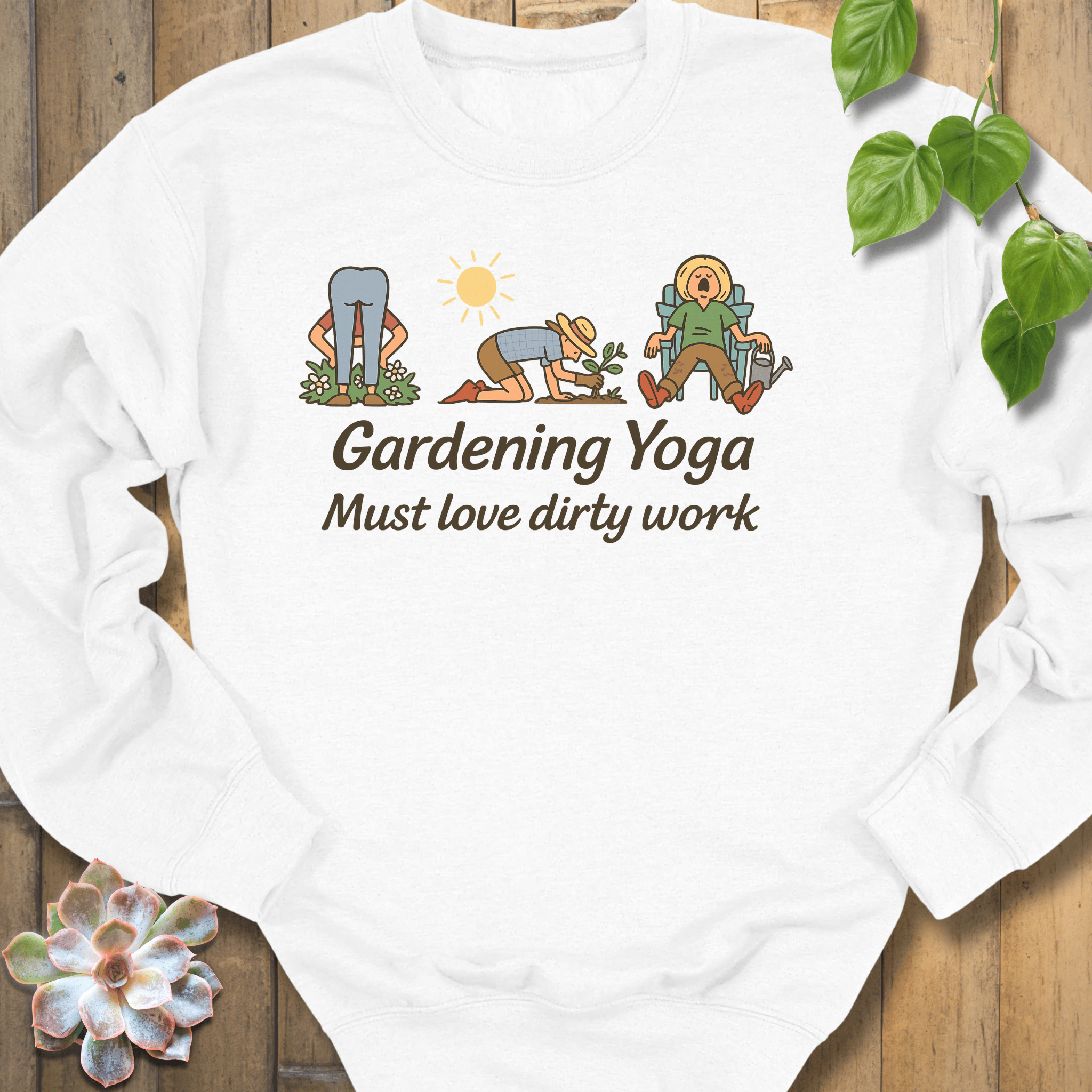 White / S Gardening Yoga Sweatshirt Sweatshirt