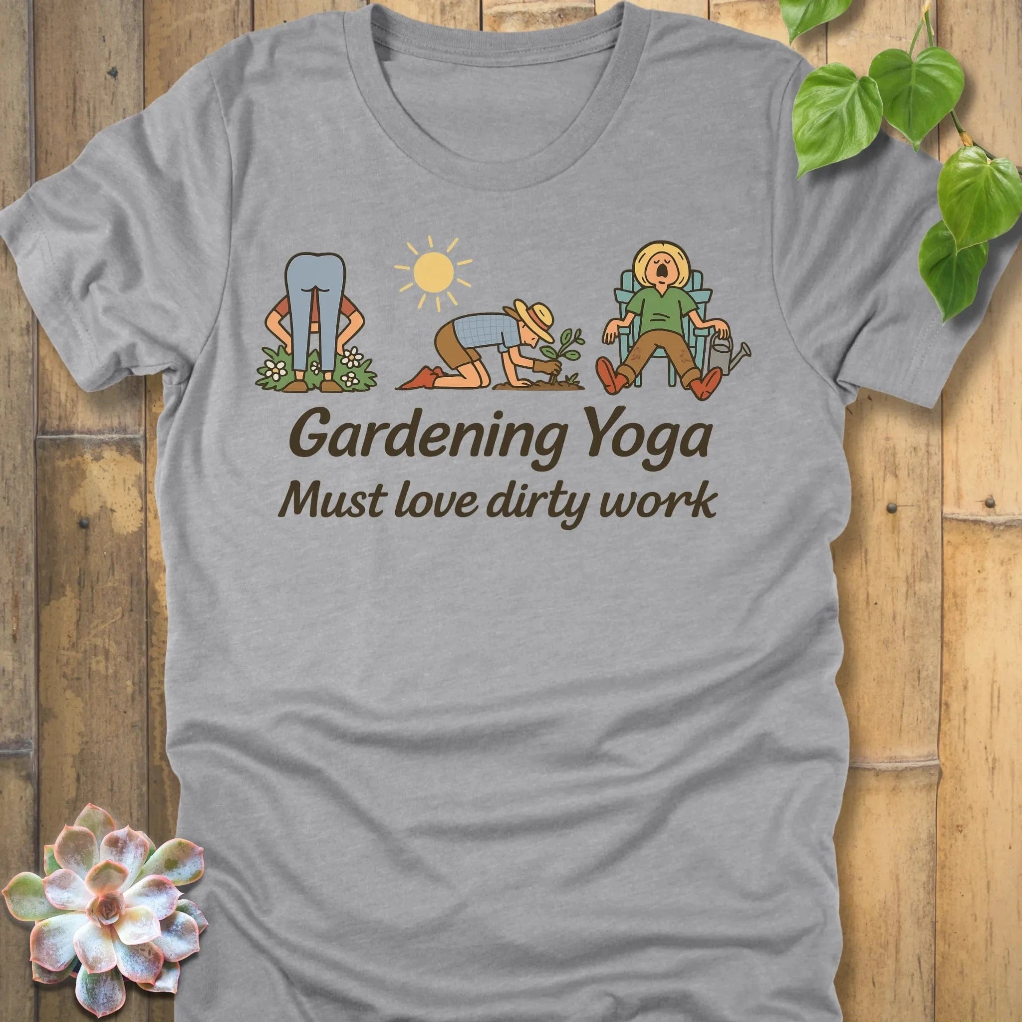 Athletic Heather / S Gardening Yoga T-Shirt T-Shirt
