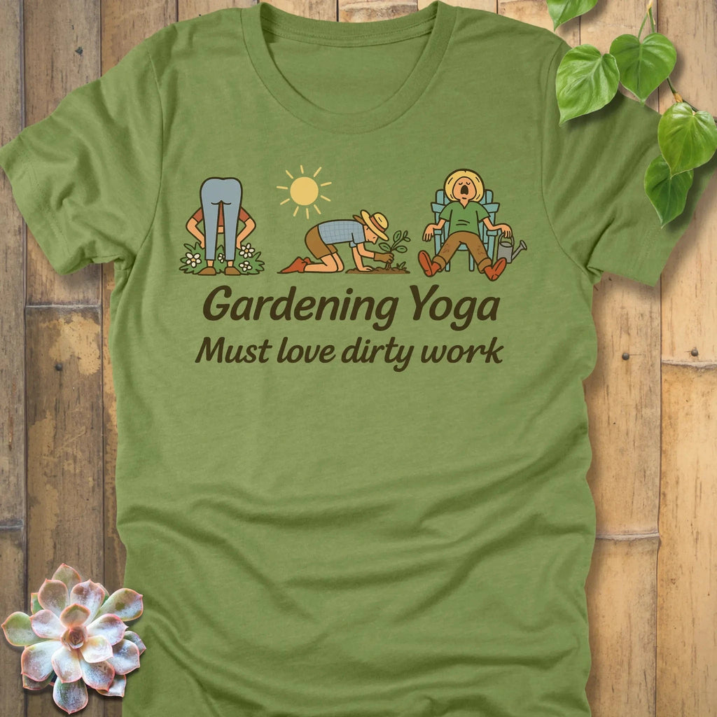 Heather Green / S Gardening Yoga T-Shirt T-Shirt