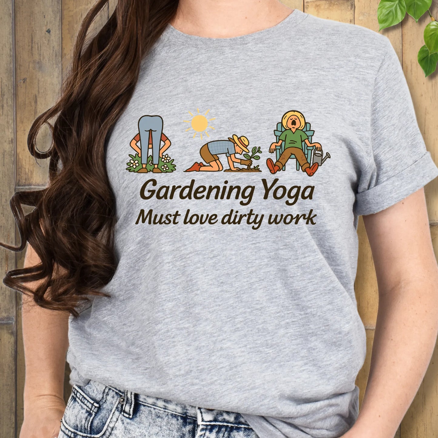 gardening yoga t-shirt