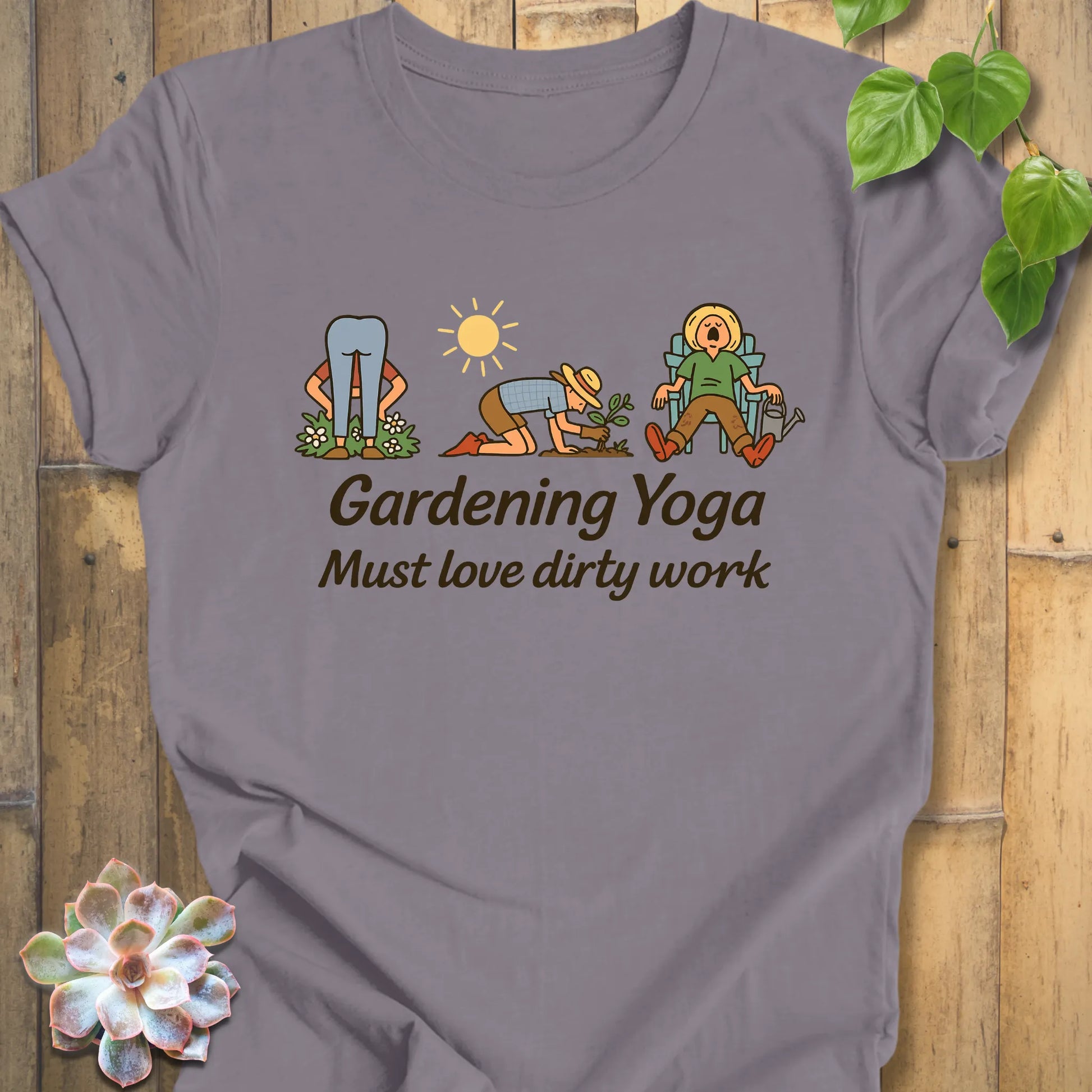 peaceful garden yoga top