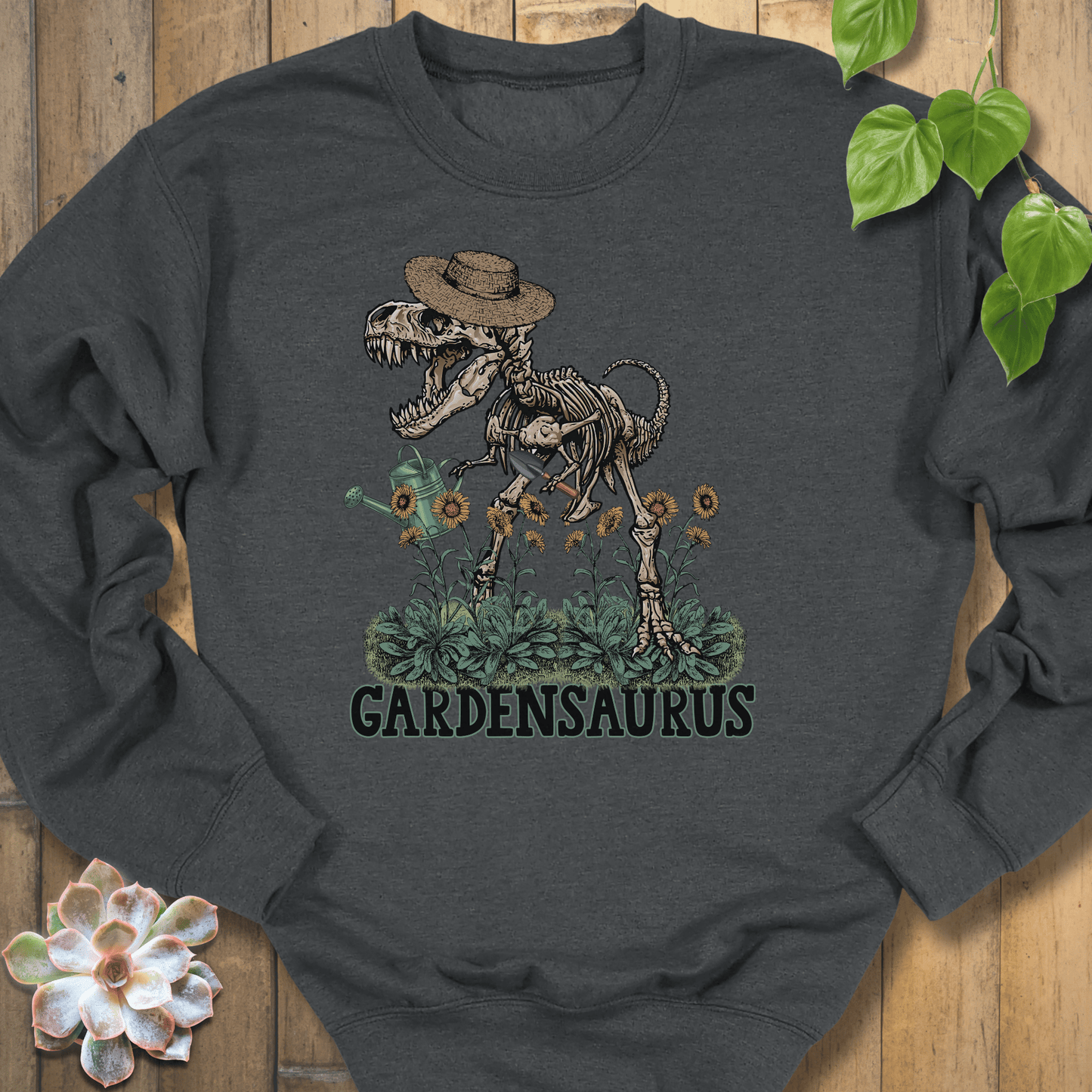 Dark Heather / S Gardensaurus Sweatshirt Sweatshirt