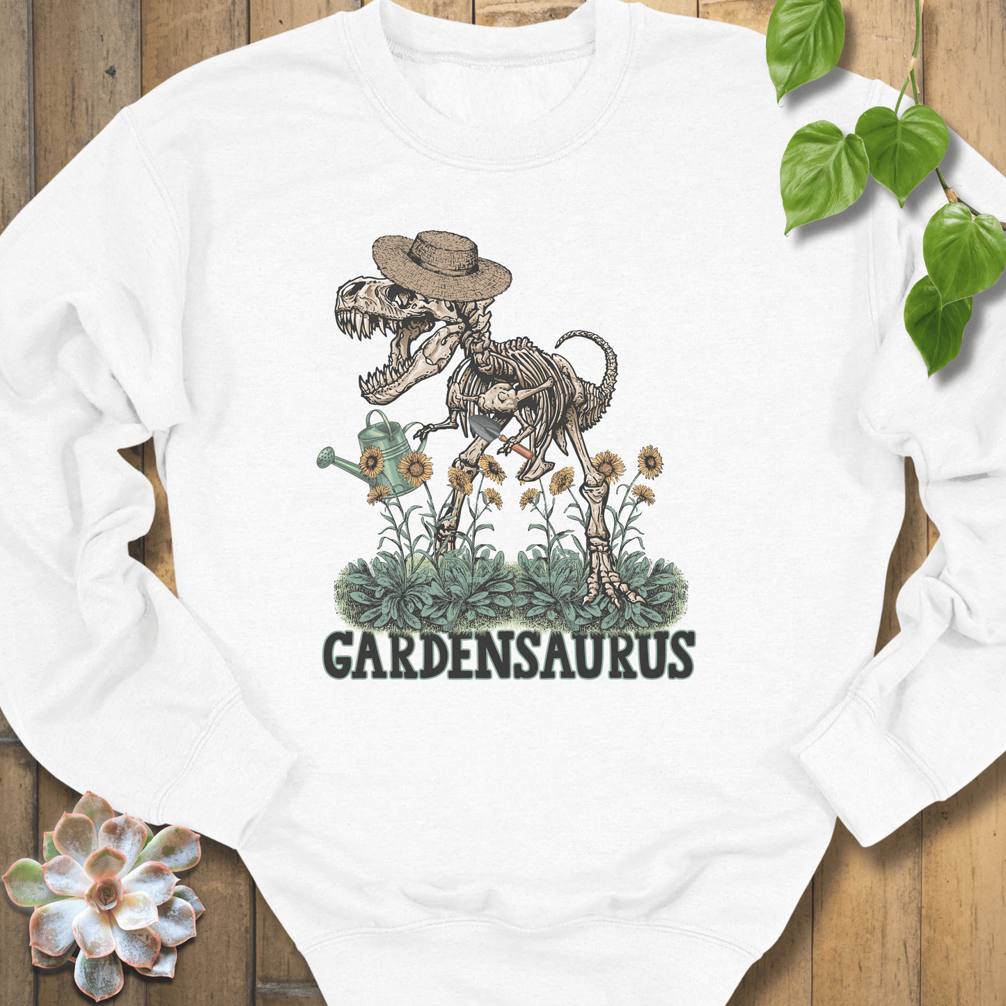 White / S Gardensaurus Sweatshirt Sweatshirt