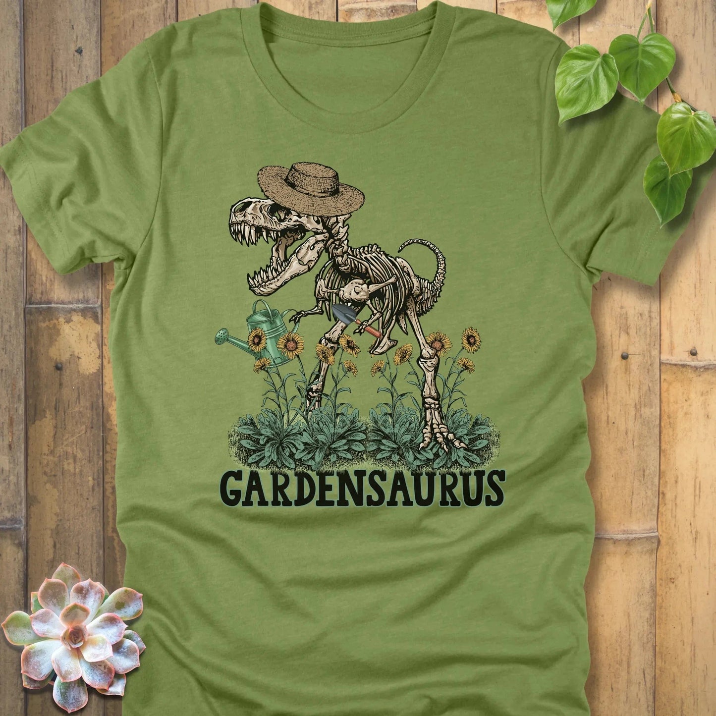 Heather Green / S Gardensaurus T-Shirt T-Shirt