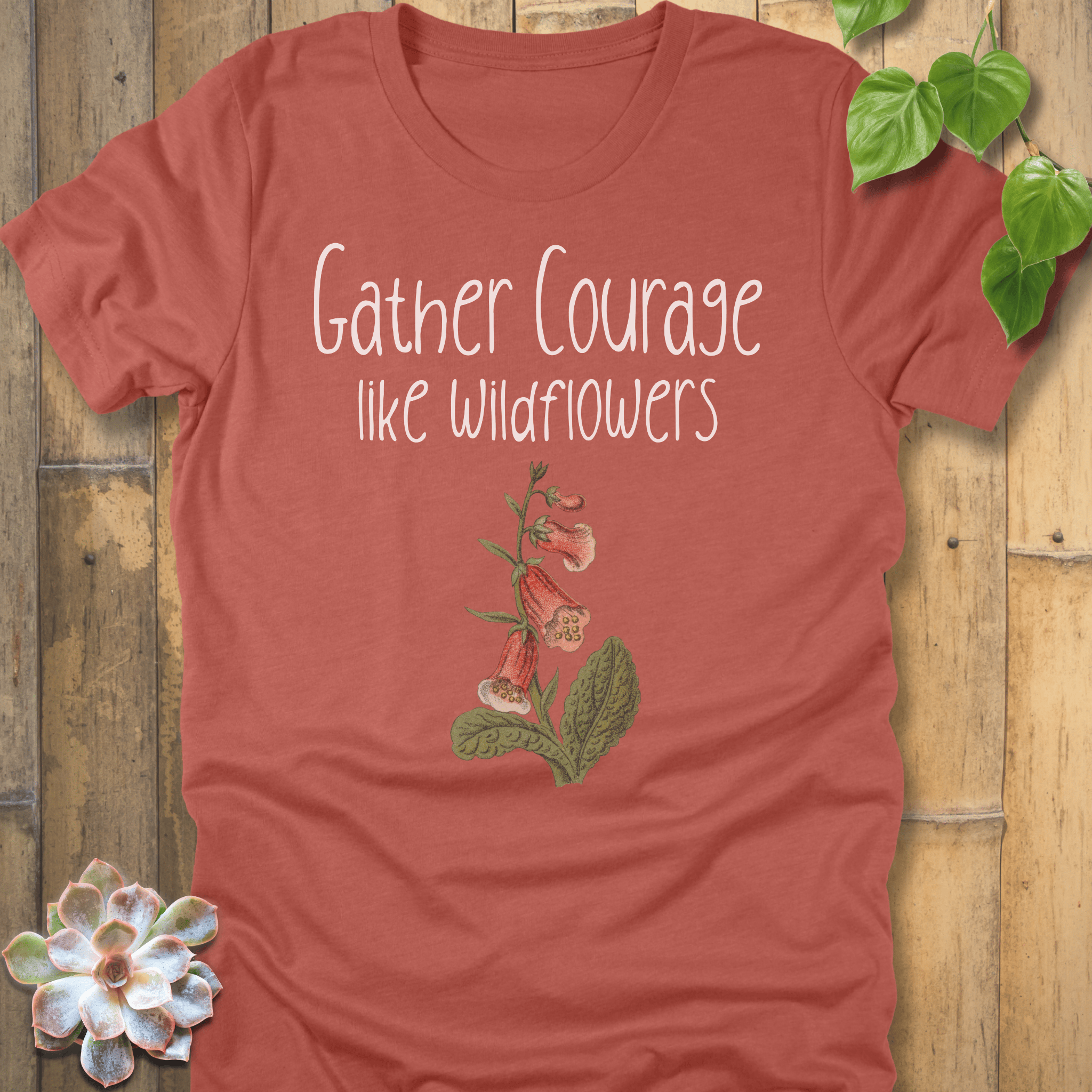 Heather Clay / S Gather Courage T-shirt T-Shirt