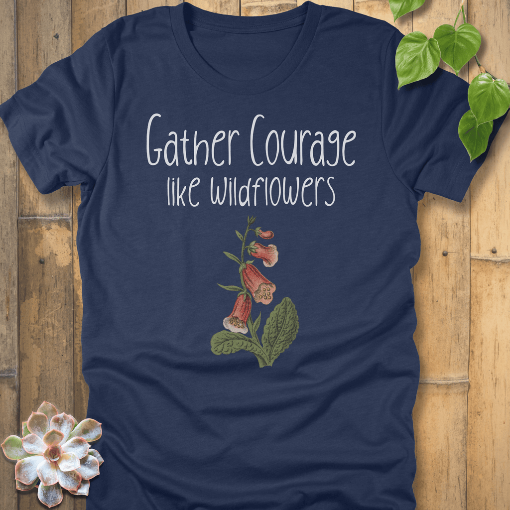 Heather Navy / S Gather Courage T-shirt T-Shirt