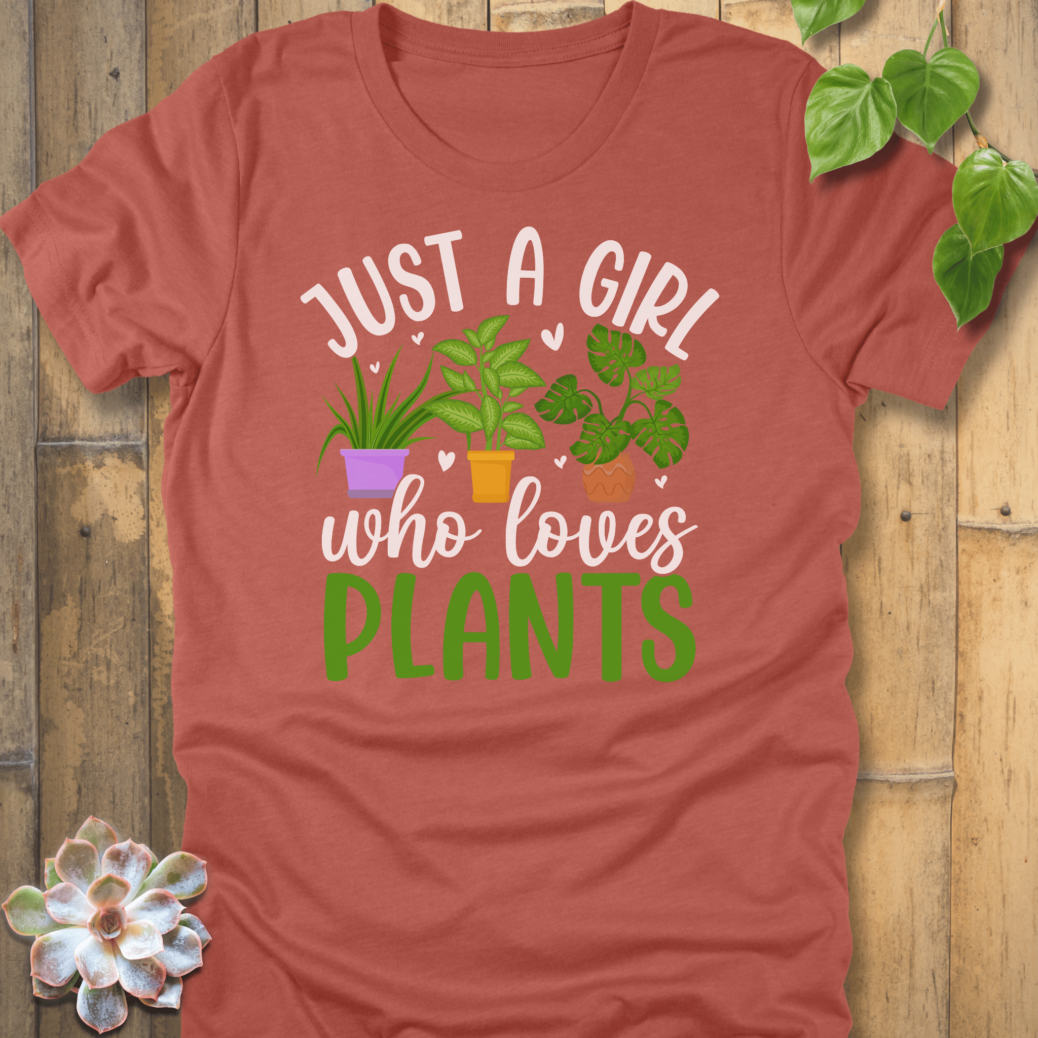 Heather Clay / S Girl Who Loves Plants T-Shirt T-Shirt