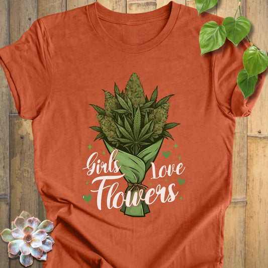 Heather Clay / XS Girls Love Flowers T-Shirt T-Shirt