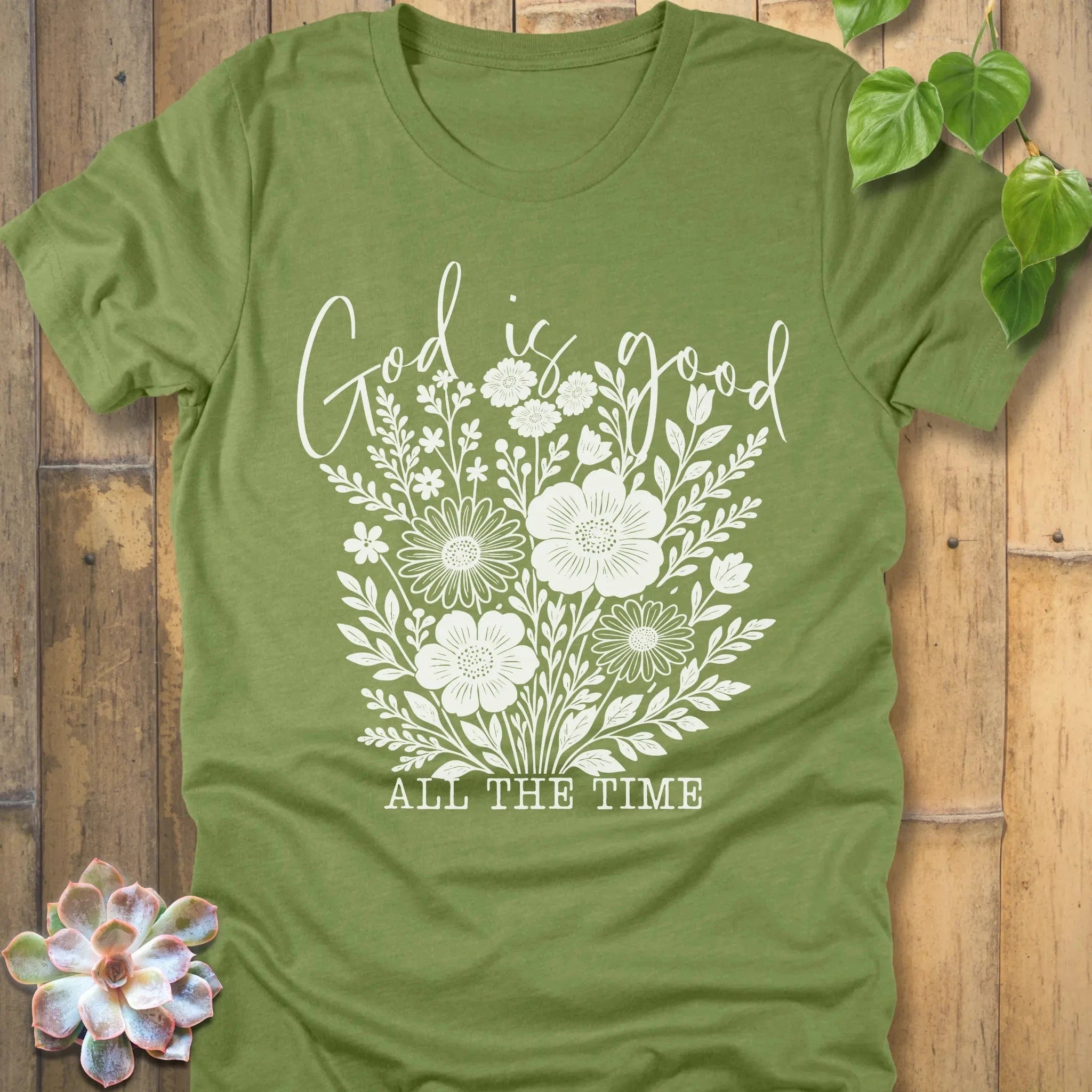 Heather Green / S God Is Good - T-Shirt T-Shirt