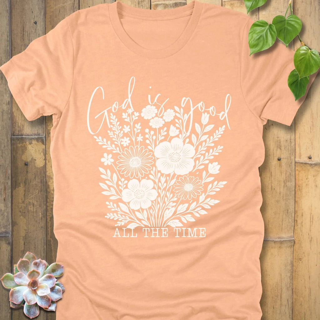 Heather Peach / S God Is Good - T-Shirt T-Shirt