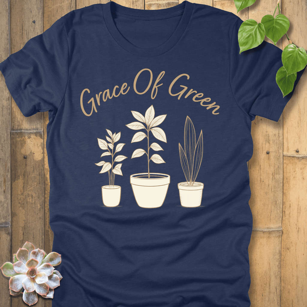 Heather Navy / S Grace Of Green T-Shirt T-Shirt