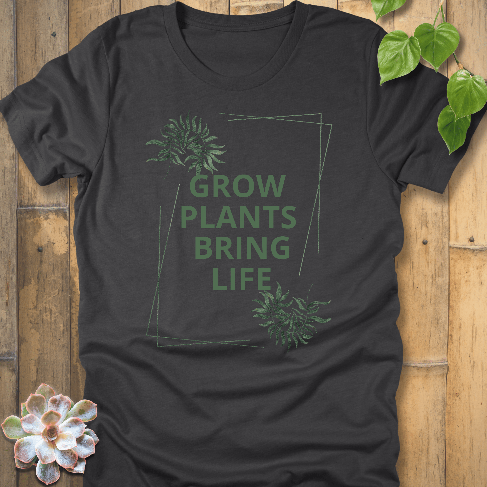 Dark Grey Heather / S Grow Plants T-shirt T-Shirt