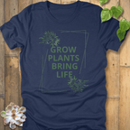 Heather Navy / S Grow Plants T-shirt T-Shirt
