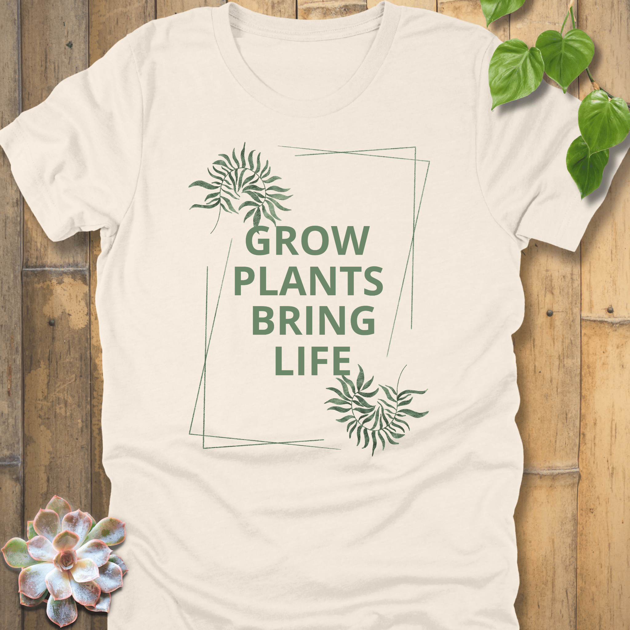 Natural / S Grow Plants T-shirt T-Shirt