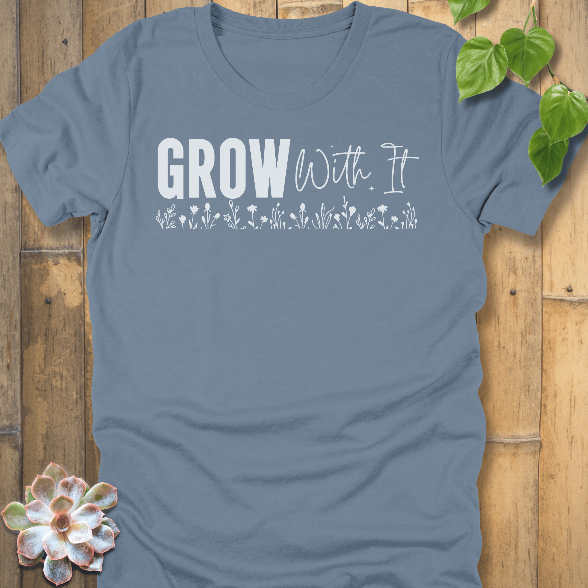 Steel Blue / S Grow With It T-Shirt T-Shirt