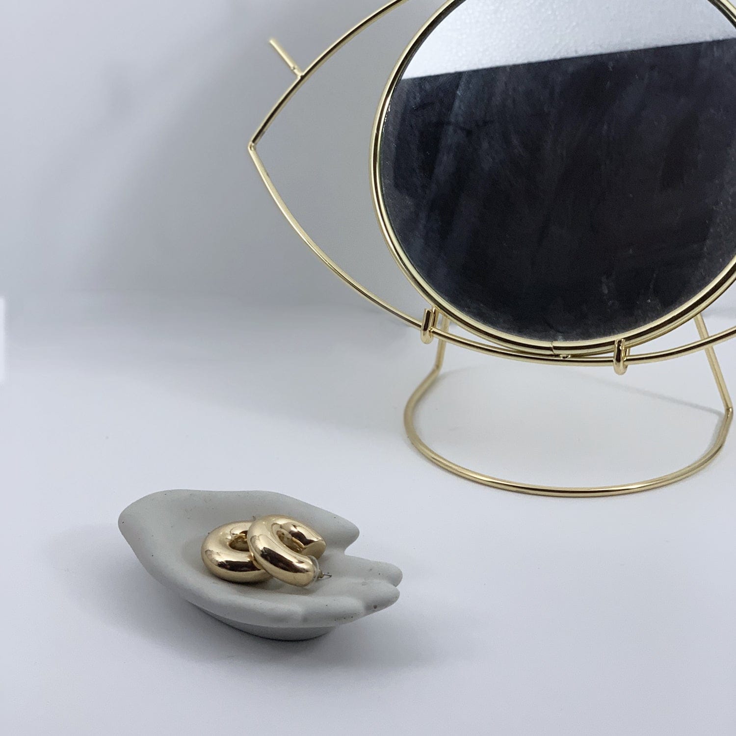 Hand-Shaped Concrete Dish Home Decor