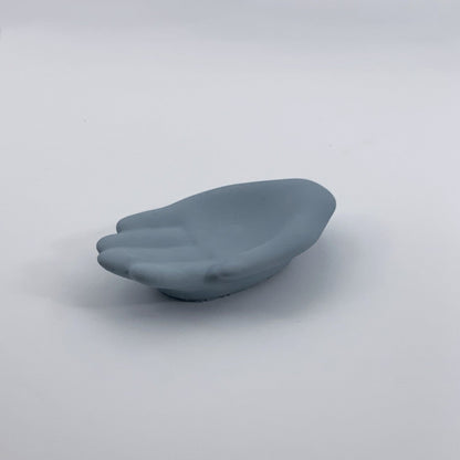 blue Hand-Shaped Concrete Dish Home Decor