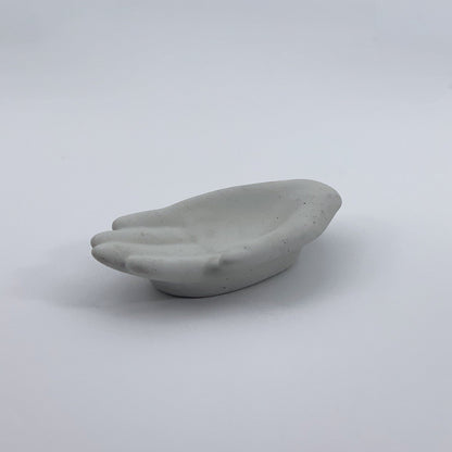grey Hand-Shaped Concrete Dish Home Decor