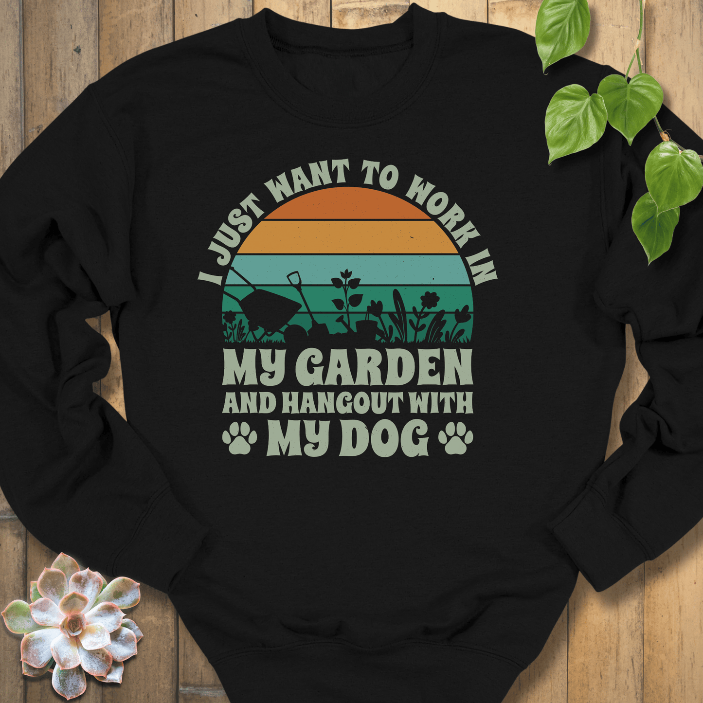 Black / S Hang out with my Dog Sweatshirt Sweatshirt